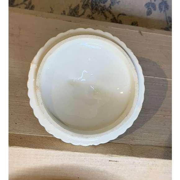 VTG 1940s Royal Gadroon by Harker Lidded Sugar Bowl *Chipped* - Picture 6 of 9